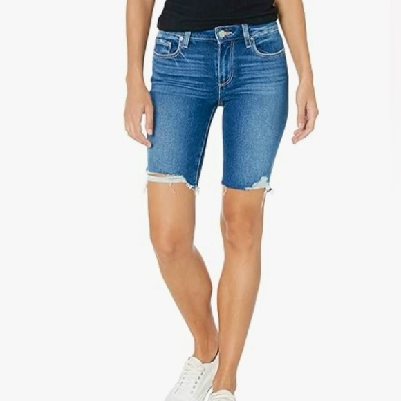 PAIGE Pants - PAIGE Jax Denim Knee Shorts Size 30 Bermuda Modest